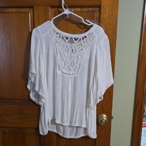 Studio West Elegant White Lace Women's Top